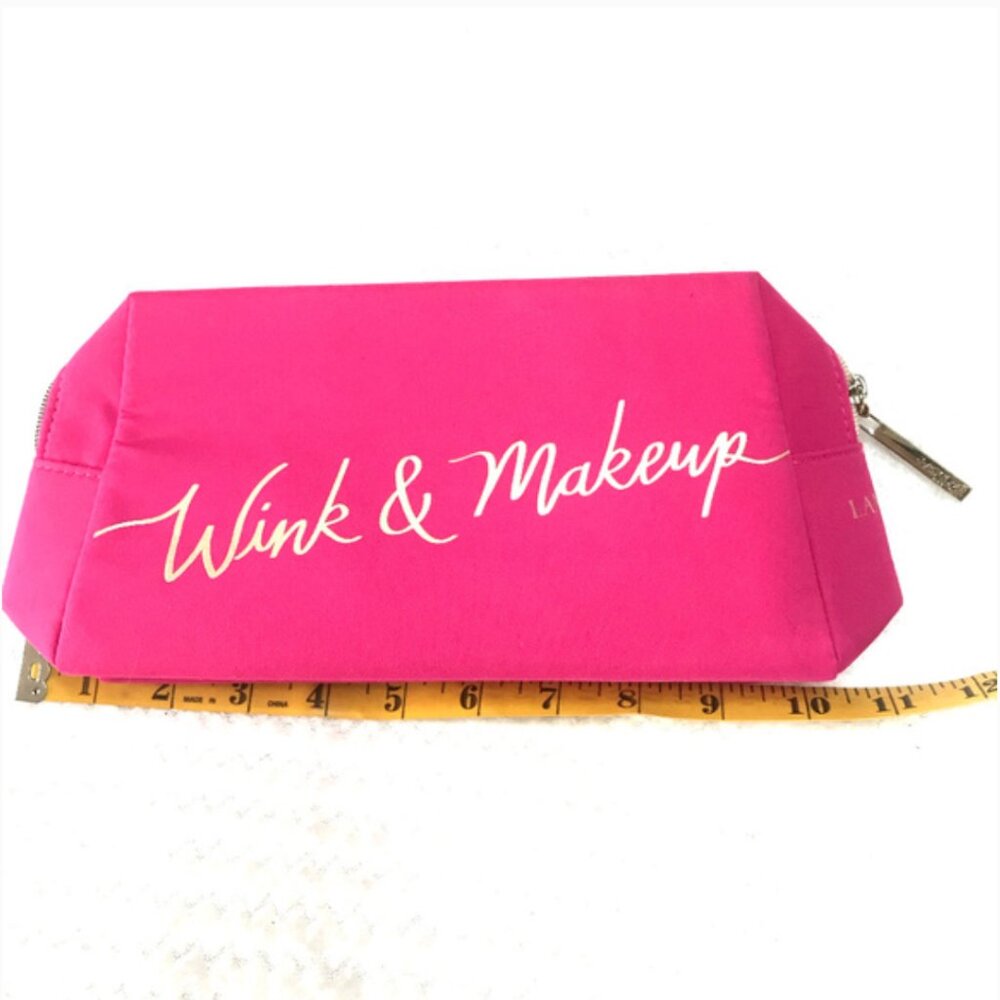NWT Lancome 'Wink & Makeup' Makeup Travel Bag Case Pouch - Picture 6 of 7